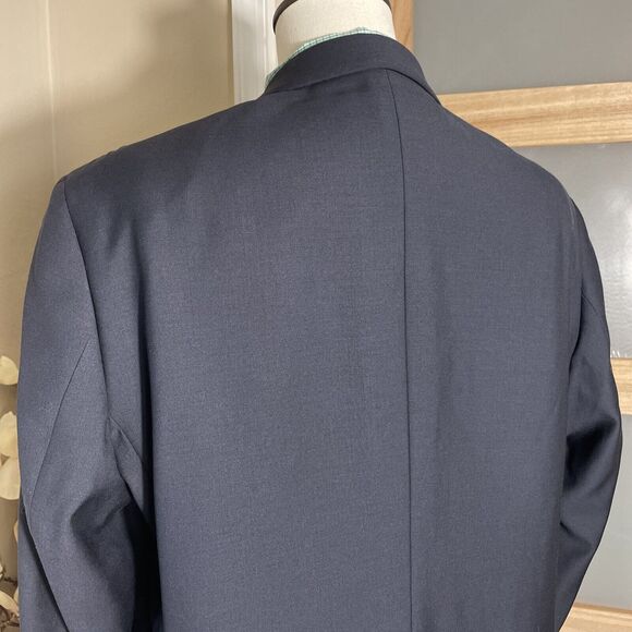 THE BLK TUX 46XS Tollegno 1900 Suit Jacket Men's Blazer Blue 100% Merino Wool - Picture 11 of 13